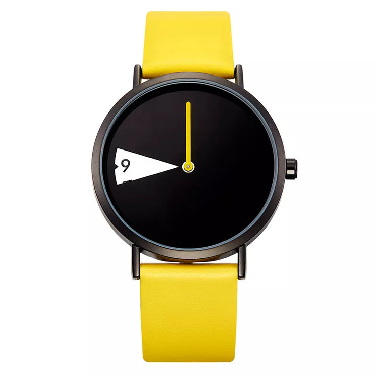 Sinobi Hot Women Watch Creative Wristwatch Ladies Watch Rotate Yellow Leather Band Wristwatches Clock Montres Femme Reloj Mujer