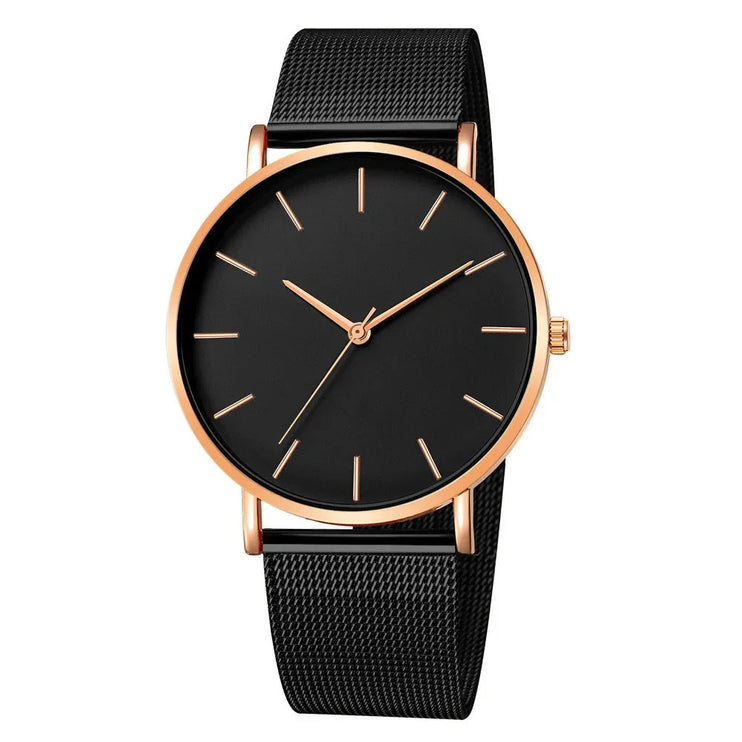 Leisure Simple Women Watch 2025 Vintage Mesh Belt Ultra-Thin Fashion  Luxury Man Wrist Watches