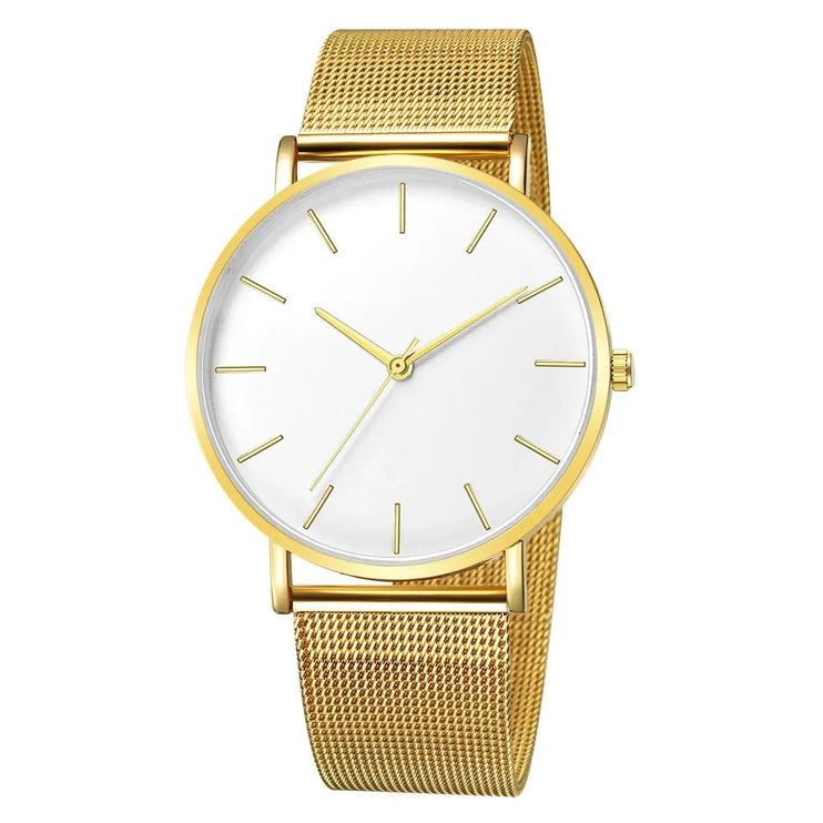 Leisure Simple Women Watch 2025 Vintage Mesh Belt Ultra-Thin Fashion  Luxury Man Wrist Watches